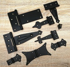 BLACK ANTIQUE ORNATE CHEST BOX TRUNK CASKET CABINET GATE DOOR HINGES