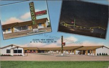 Clovis, NM: Pioneer Lodge Motel - vintage Curry County, New Mexico Postcard