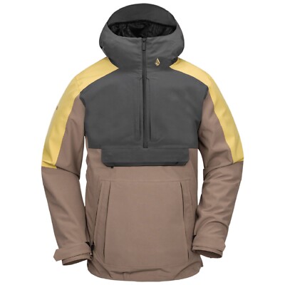 Brand New Volcom Mens Brighton Pullover Anorak Jacket Chestnut Brown 2025