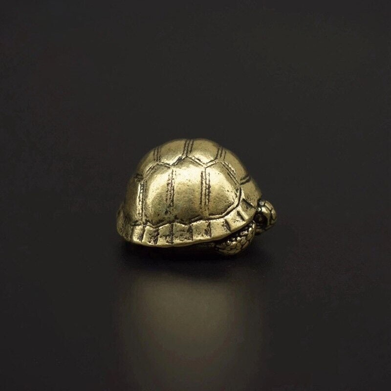 1 Pc Solid Brass Turtle Statue Ornament Turtle Tea Pet Decoration Collectibles*