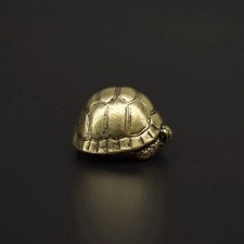 1 Pc Solid Brass Turtle Statue Ornament Turtle Tea Pet Decoration Collectibles.
