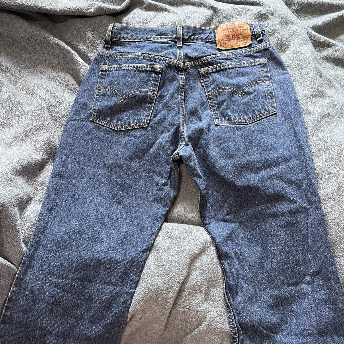 VTG Levi's 517 Bootcut Jeans Y2K Dark Wash 100% Cotton Size VTG Levi's 517 Bootcut Jeans Y2K Dark Wash 100% Cotton Size