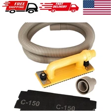 Professional Quality Dust-Free Hand Sander with 6ft Hose - Attach to Any Vacuum
