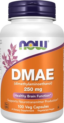 NOW Foods Supplements, DMAE (Dimethylaminoethanol) 250 mg, Healthy Brain 100 Veg