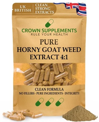 Pure Horny Goat Weed Icariin Extract 4:1 | Clean | Crown Supplements UK