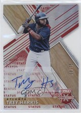2019 Panini Elite Extra Edition Status Red Die-Cut 68/75 Trey Harris Auto nd3