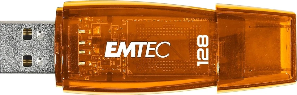 Emtec C410 USB Flash Drive 128 GB USB Type-A 2.0 Orange – USB Flash Drives (128  - Photo 2/4