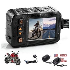 Motorcycle 1080P Dash Cam Front and Rear Dual Lens, IP67 Waterproof HD DVR