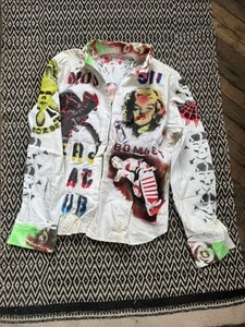 Five Duane Peters Personal Hand Painted Signed Skateboard Shirts