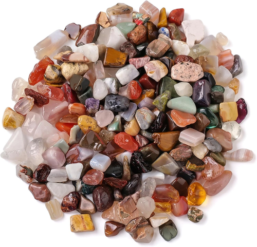 Edelsteine Für Kinder 1Kg Trommelsteine Extra Glatt & Ungiftig, Edelstein Mix Bu