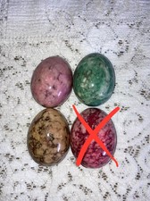 3 Vintage Marble Eggs