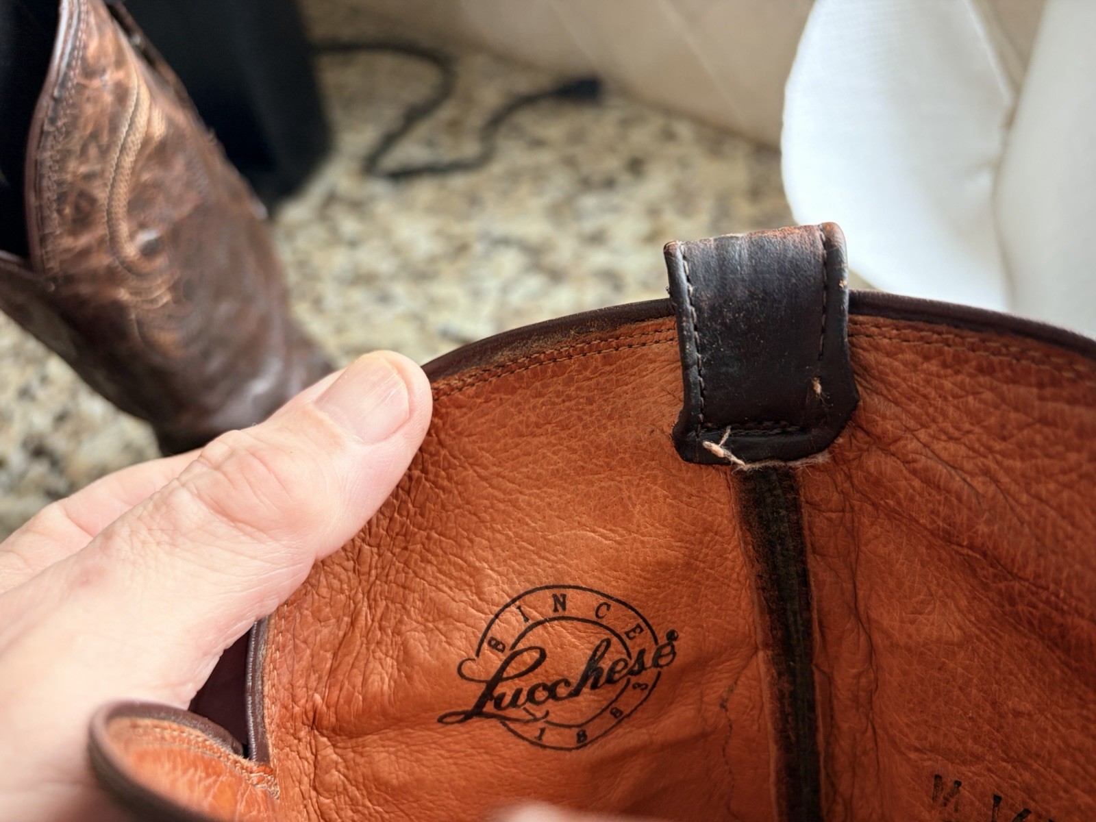 Lucchese ostrich Mens 12 EECowboy Western Boots B… - image 7