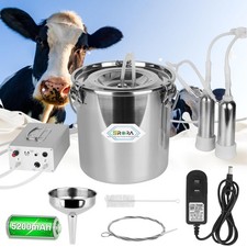 5L Portable Electric Cow Milking Machine Rechargeable Pulsation Vacuum