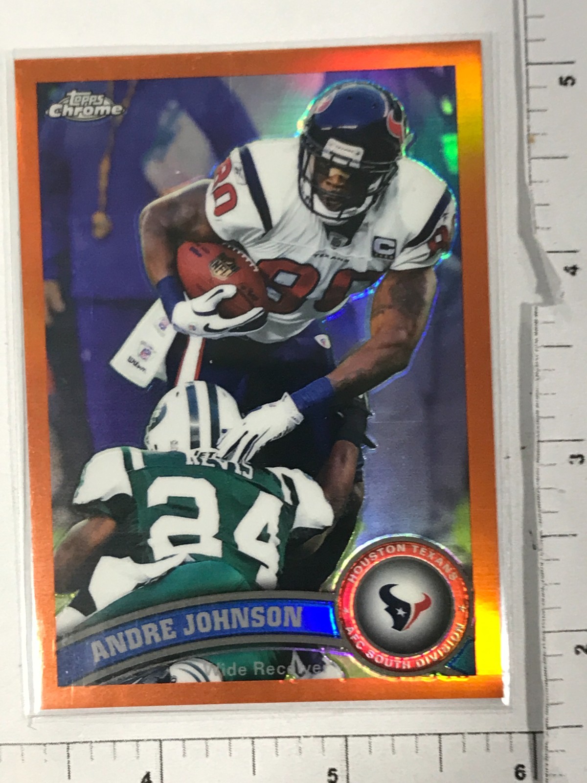 2011 Topps Chrome Orange Refractor Andre Johnson #60 Houston Texans