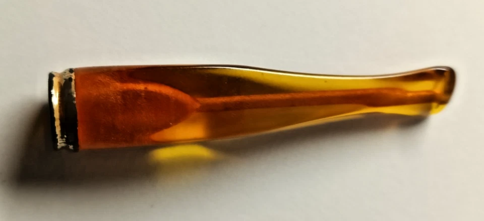 3 Antique Cigarette Holders Silver Filigree, Amber and Bakelite/w silver Clean - Image 4 of 4