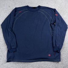 Ariat Shirt Mens Extra Large Blue Flame Resistant FR CAT 2 Workwear Durable