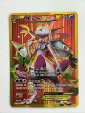Pokemon Mewtwo EX Full Art Secret Holo Rare Card 163/162 XY Breakthrough
