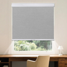 Cordless Blackout Roller Shades, Thermal Insulated UV Protection, Grey 48"x72
