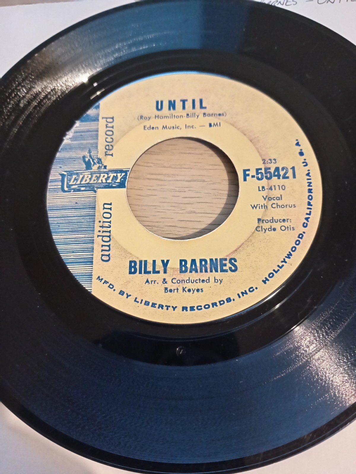 photo of Billy Barnes - Until   Liberty Vg