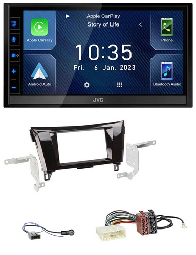 JVC DAB Bluetooth MP3 USB 2DIN Autoradio für Nissan X-Trail 2014-2022 Klavierlac