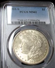 1921-S Morgan Dollar Silver  ---- MS-62 PCGS Graded ---- #418C