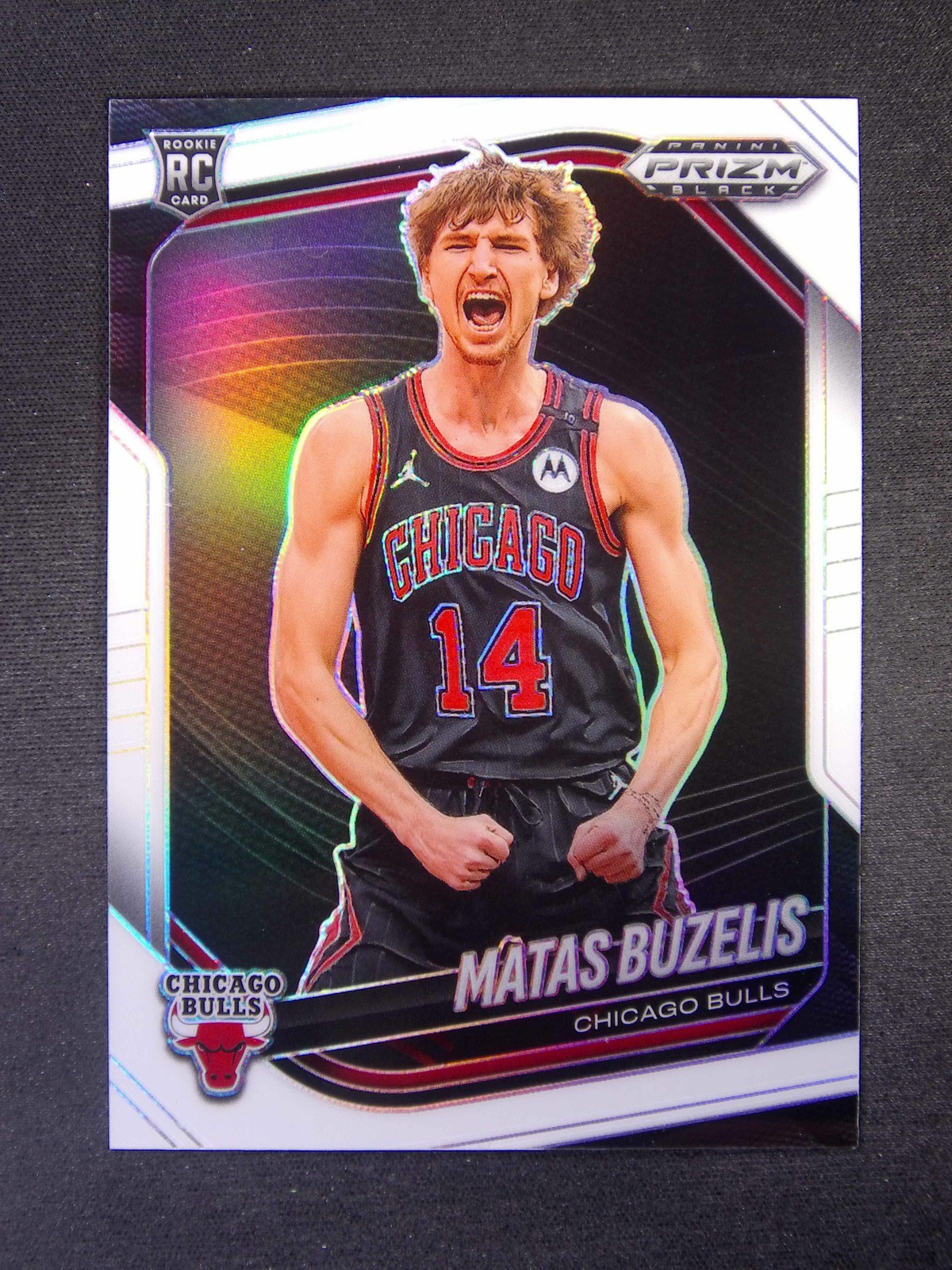 2024-25 Panini Prizm Black Matas Buzelis #41 RC Rookie White /175