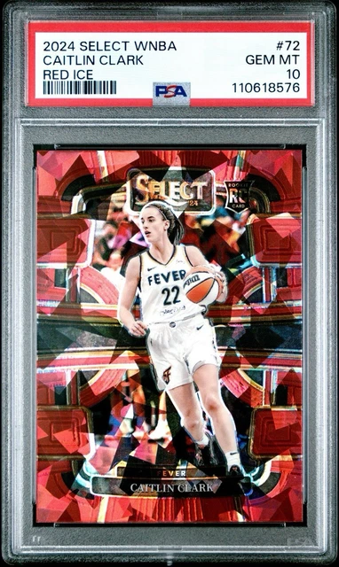 2024 Select WNBA Caitlin Clark Concourse Red Ice PSA 10