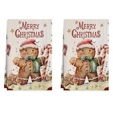 Gingerbread Man Merry Christmas Kitchen Towels Winter Dish Towels 18x26 Inch