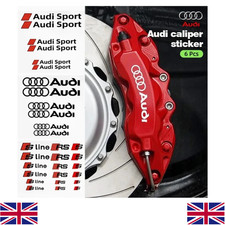 6Pcs Car Goods Brake Caliper Sticker Heat Resistant Decals for Audi Sline A3 A4