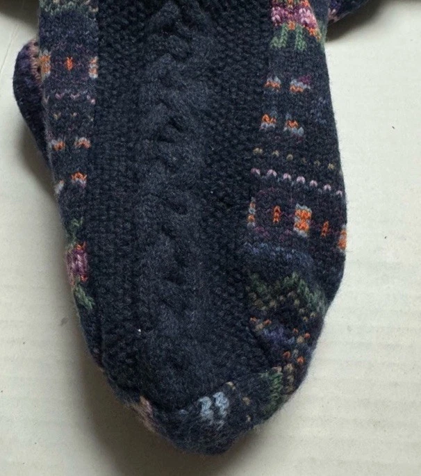 Ralph Lauren Vintage Cabled Knit Shoulder Bag Fair Isle NWT  - Image 4 of 4