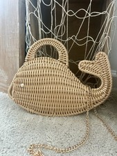 Tommy Bahama Wicker Woven Whale Purse Handbag...