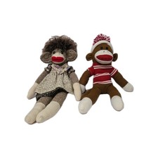 20" Monkey Stuffed Animal Plush Toy Sock Monkey Cute His  Hers