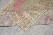 Vintage Turkish Hot Pink Small Rug 1'7x2'9 ft, Oushak Rug, Porch Decor