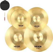 Cymbal Pack, 5 Pieces Cymbals for Drum Set, Alloy Cymbals Drum Set Includes 14-i