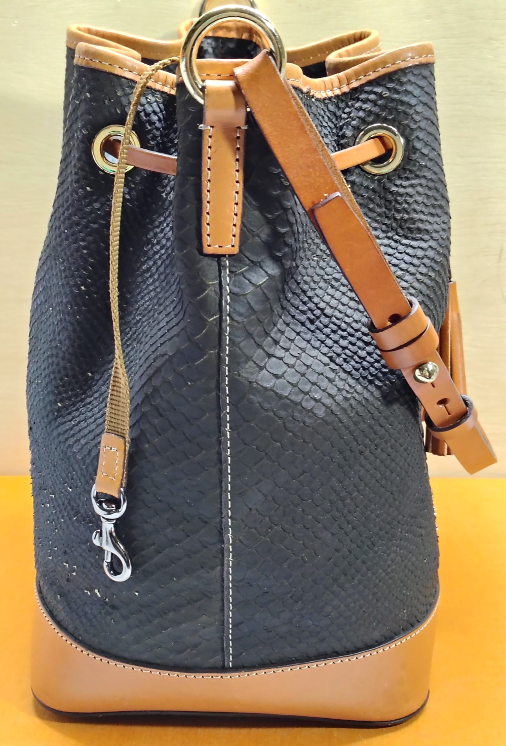 Dooney & Bourke Claremont python embossed drawstr… - image 4