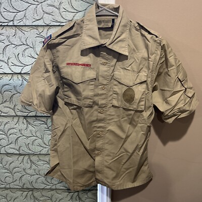 Boy Scout BSA UNIFORM SHIRT New Style Youth  Large Short  Sleeve I100