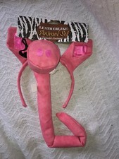 HM Smallwares 3pc Leather Like Pink Pig Kit Clip on Tail Costume Accessory Set