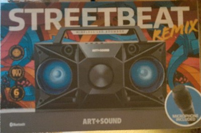 sharper image light up portable boombox