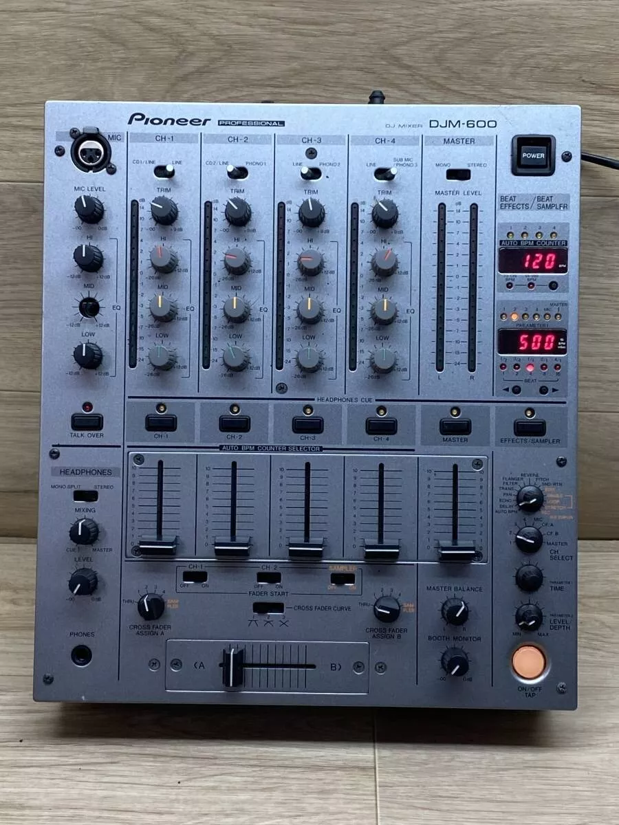 Pioneer DJM-600 Silver Professional DJ Mixer 4-Channel 4ch DJM600