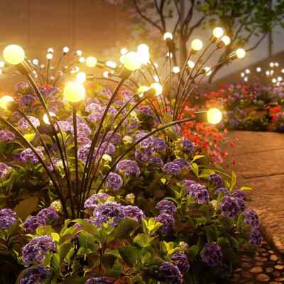 LED Solar Firefly Light Garden Waterproof Swaying Lamp Outdoor Landscape Decor