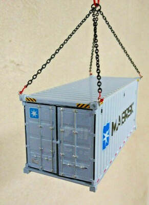 Cargo Container Sling Set (40' 20' 10') w/Hooks and Container Eyelets 1/50, 1/48