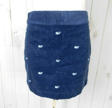 NWT Vineyard Vines Navy Blue Corduroy Whale Embroidered Skirt - Size 2