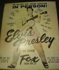 VINTAGE ELVIS PRESLEY 1956 DETROIT CONCERT FOX POSTER SIGN 50s tin metal presly