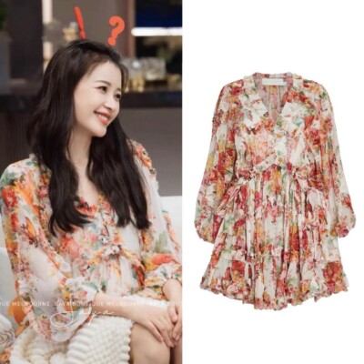 ワンピース D&G Frilled Silk Flower Dress One-Shoulder Floral Silk Dress | Authentic & Vintage | ReSee