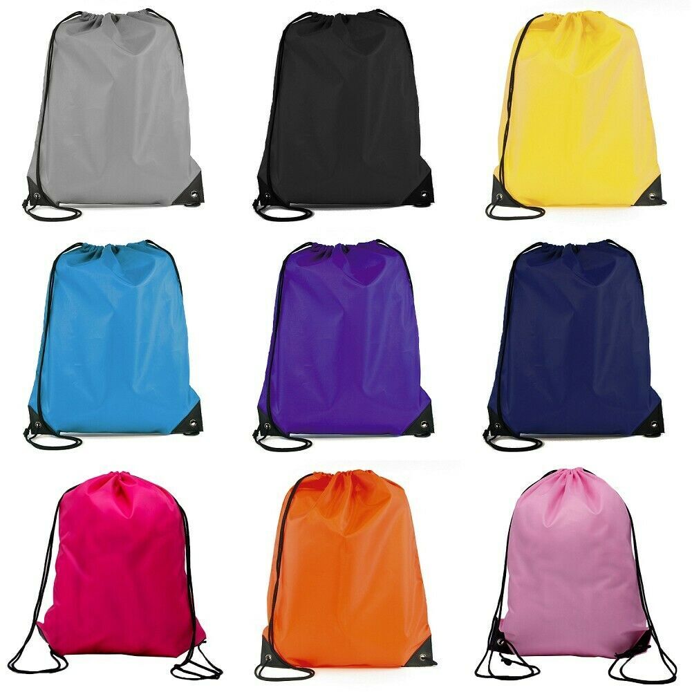 Drawstring School Book Bag Sports Gym Swim PE Dance Girls Boys Backpack  Shoe Bag