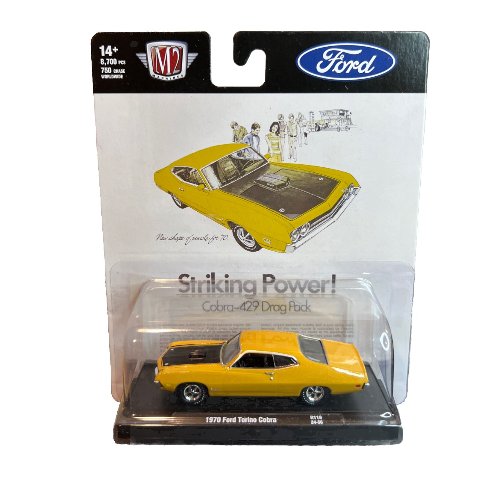 M2 Machines STRIKING POWER 1970 Ford Torino Cobra
