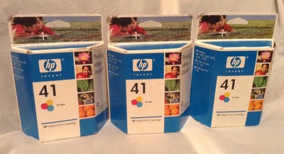 Ink Toner Cartridge  HP Ink Jet 41 Lot 3 printer Sealed NEW Expired 11/06