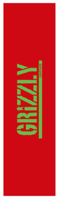 Grizzly Griptape - STAMPED LOGO Necessities Red / Skateboard Cruiser Grip 9'' Rot