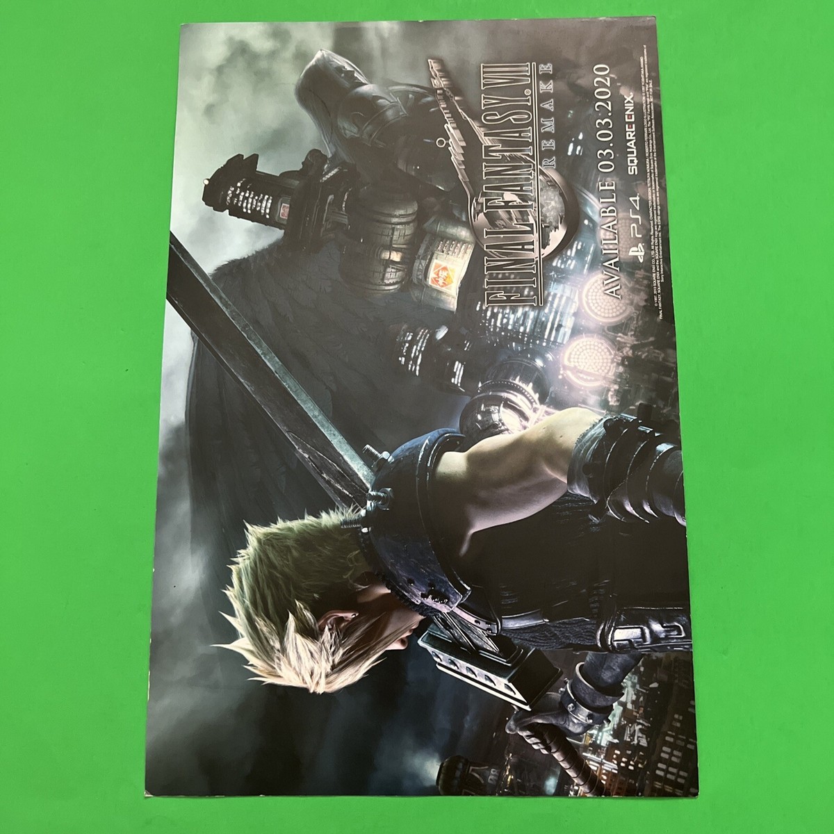 希少　ファイナルファンタジー ７　FFⅦ　REMAKE　販促ポスター Final Fantasy VII 7 Remake Poster Store Display | eBay