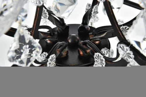 Dark Bronze Orb Globe Sphere Dining Room Crystal Chandelier Lighting 6 Light 27" - Picture 8 of 10